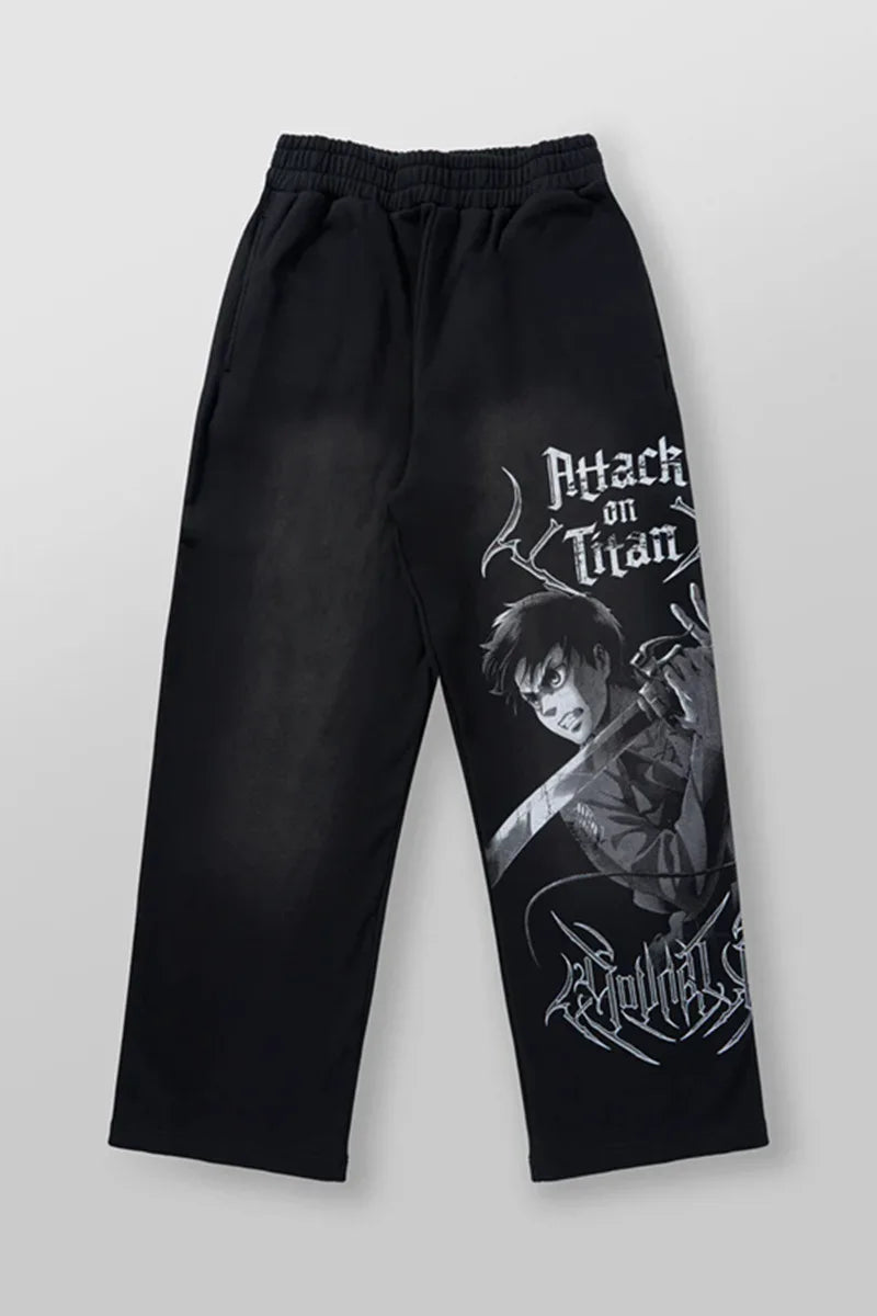 Pantalones anchos con estampado de anime de YLA