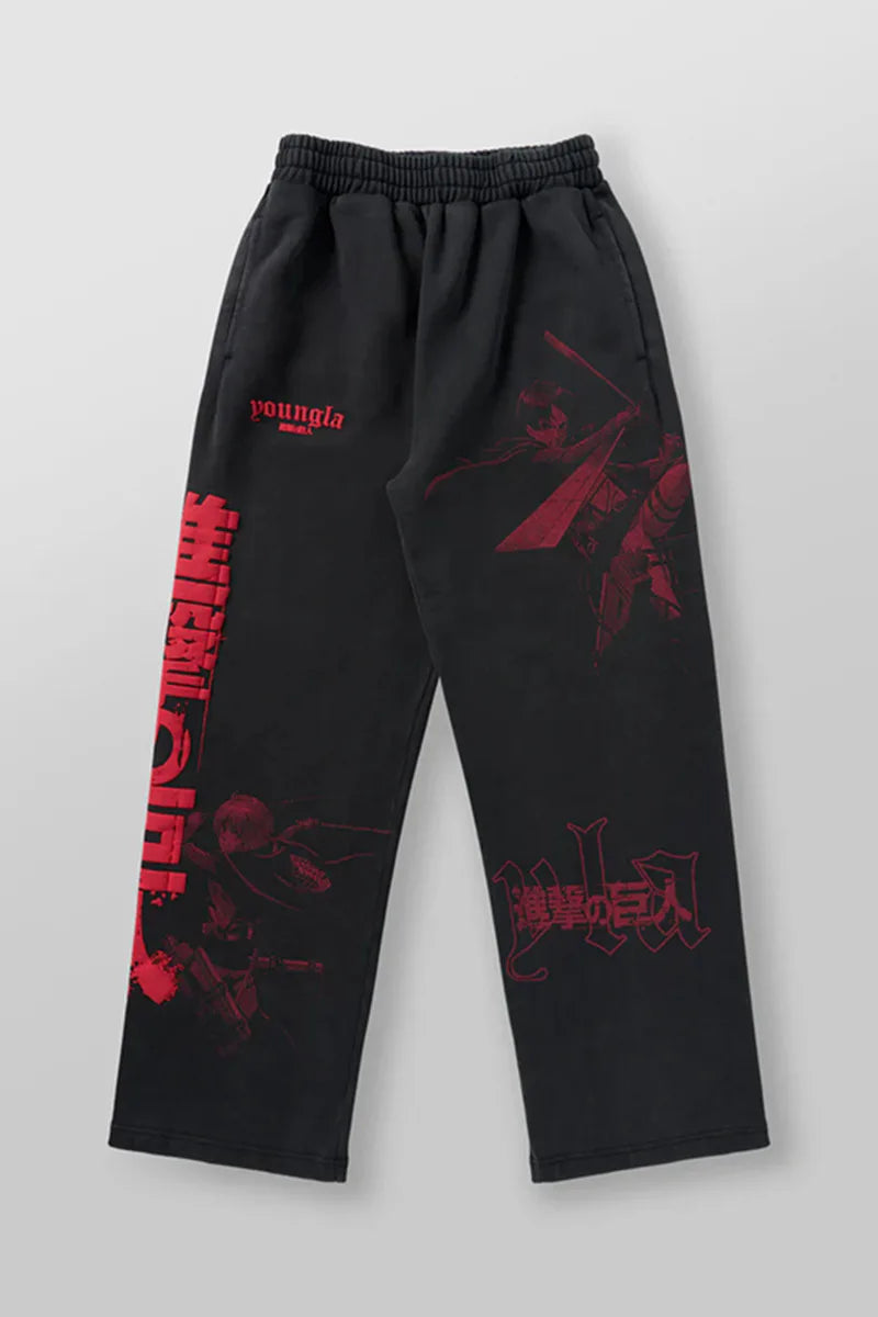 Pantalones anchos con estampado de anime de YLA