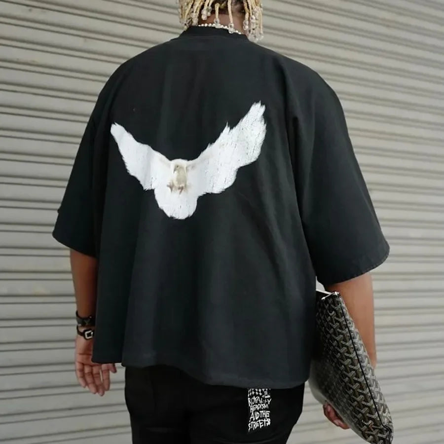 Yeezy Kanye Cross-Border Collaboration Loose Fit Short-Sleeved T-Shirt
