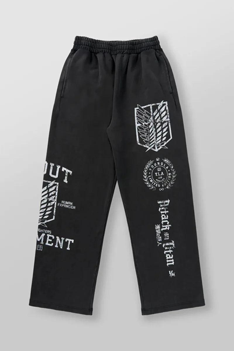 Pantalones anchos con estampado de anime de YLA