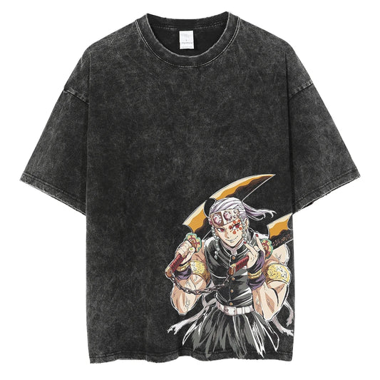 Demon Slayer Kamado Tanjirou Graphic Tee – Vintage Cotton T-Shirt
