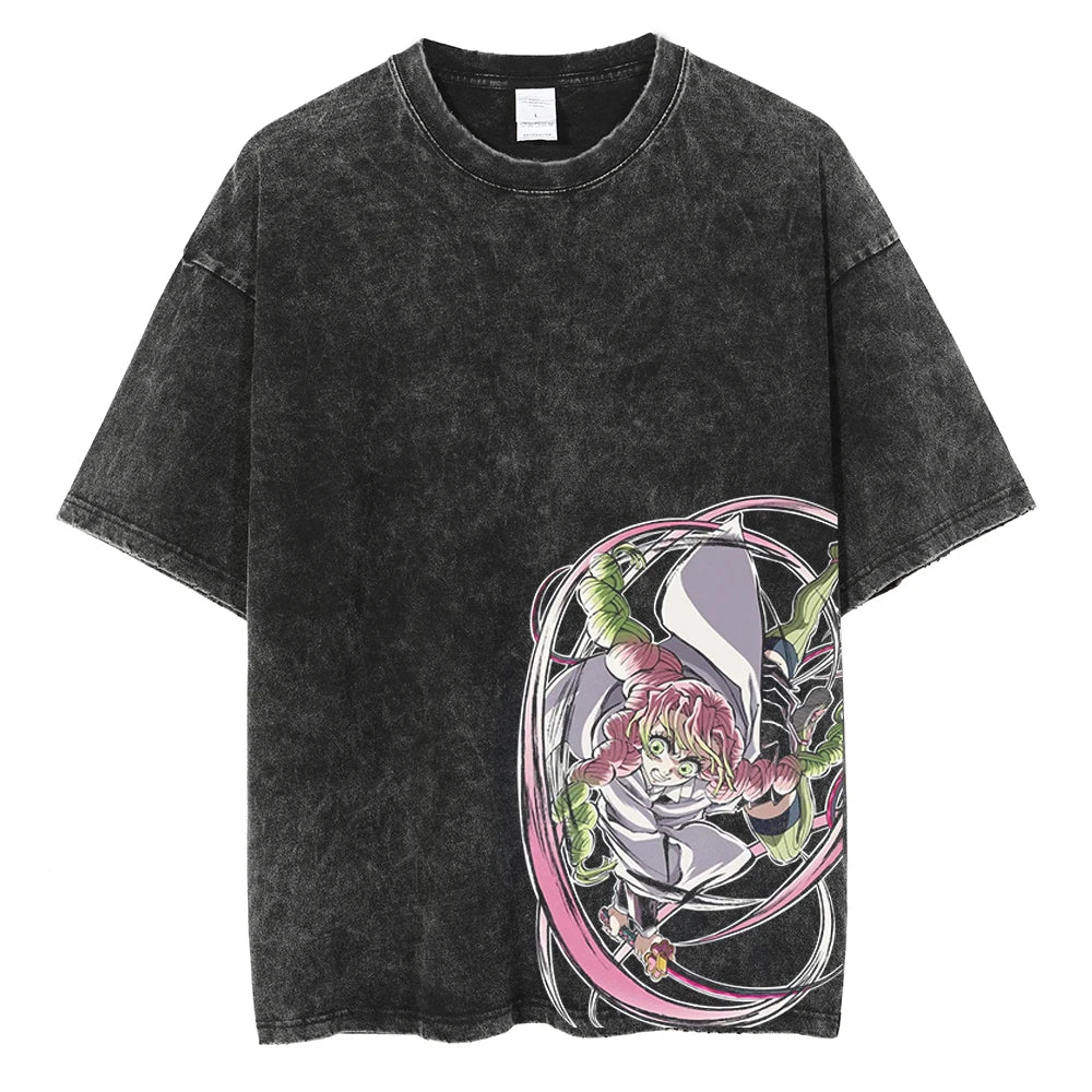 Demon Slayer Kamado Tanjirou Graphic Tee – Vintage Cotton T-Shirt
