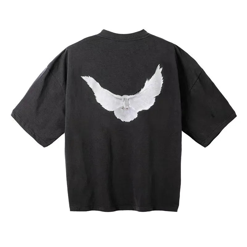 Yeezy Kanye Cross-Border Collaboration Loose Fit Short-Sleeved T-Shirt