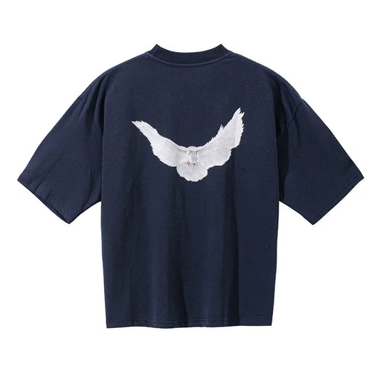 Yeezy Kanye Cross-Border Collaboration Loose Fit Short-Sleeved T-Shirt