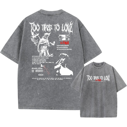 Vintage cotton t-shirt, gothic urban clothing