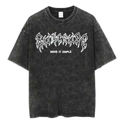 Vintage cotton t-shirt, gothic urban clothing
