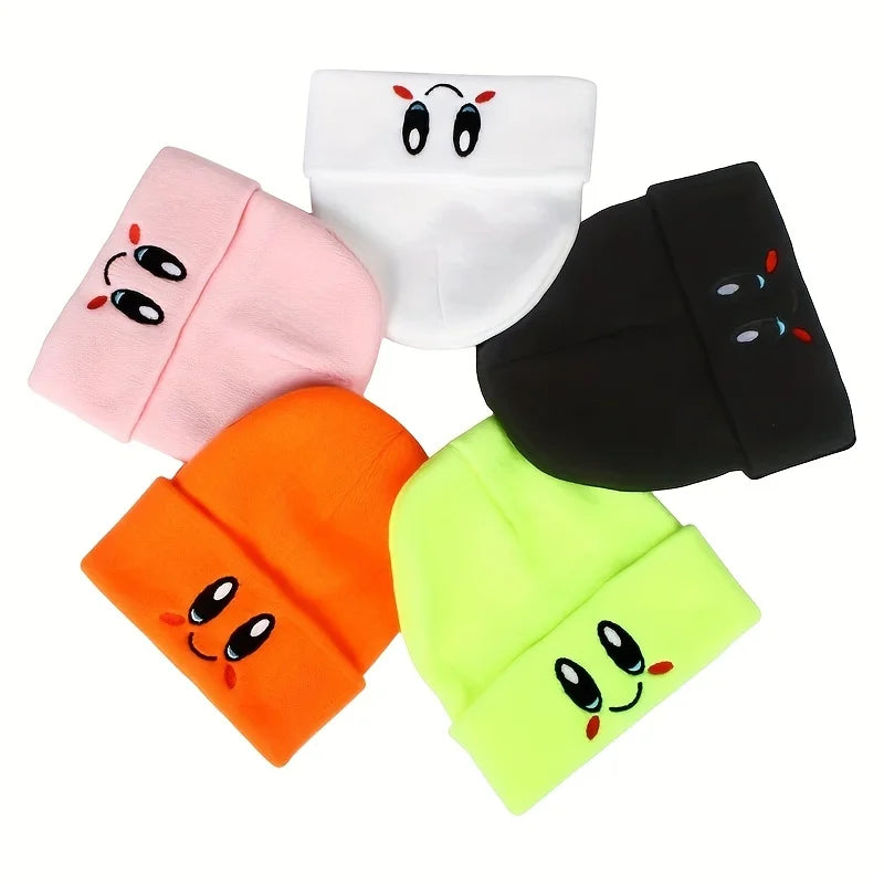 Big Eye Embroidered Beanie – Warm & Cute