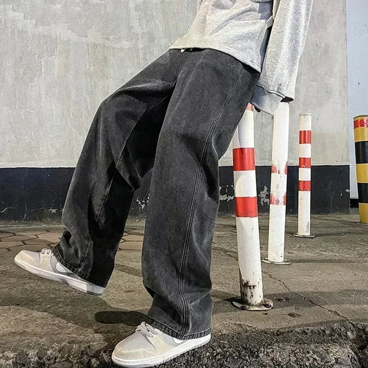 Korean Style Loose Fit Pants Men Streetwear
