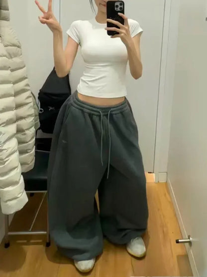 Women's Loose Oversized High Waist Drawstring Sweatpants