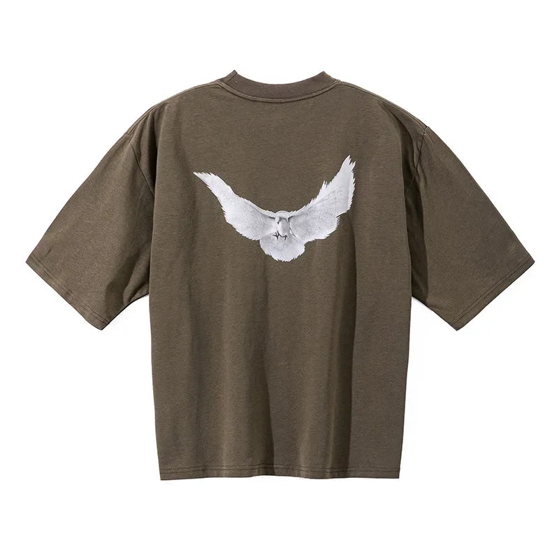Yeezy Kanye Cross-Border Collaboration Loose Fit Short-Sleeved T-Shirt
