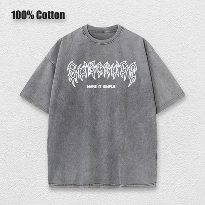 Vintage cotton t-shirt, gothic urban clothing