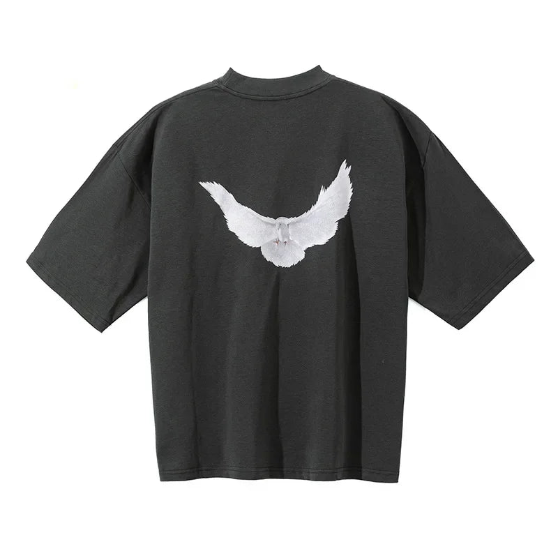 Yeezy Kanye Cross-Border Collaboration Loose Fit Short-Sleeved T-Shirt