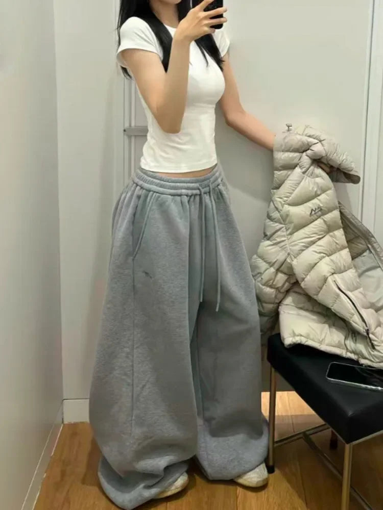 Women's Loose Oversized High Waist Drawstring Sweatpants