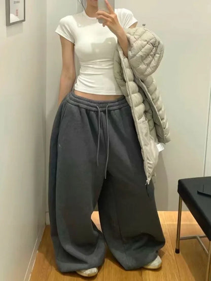 Women's Loose Oversized High Waist Drawstring Sweatpants