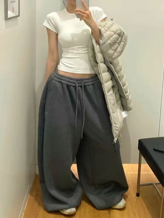 Women's Loose Oversized High Waist Drawstring Sweatpants