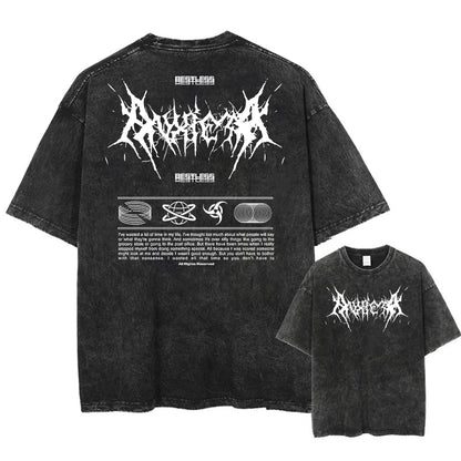 Vintage cotton t-shirt, gothic urban clothing