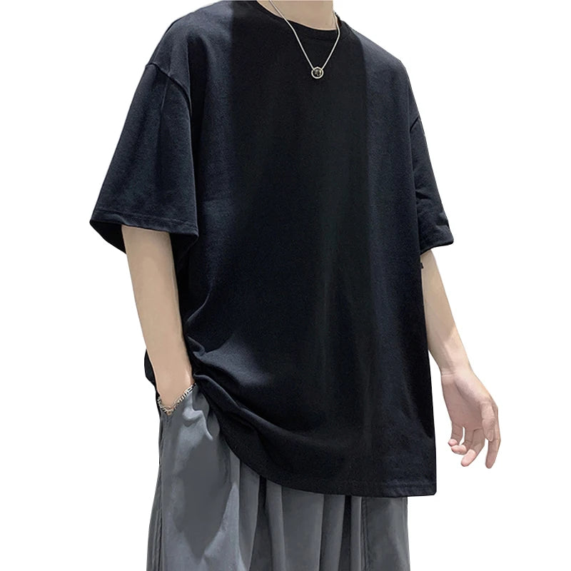 Men's Oversized Cotton T-Shirt – Loose Fit Streetwear
