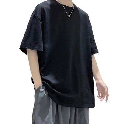Men's Oversized Cotton T-Shirt – Loose Fit Streetwear
