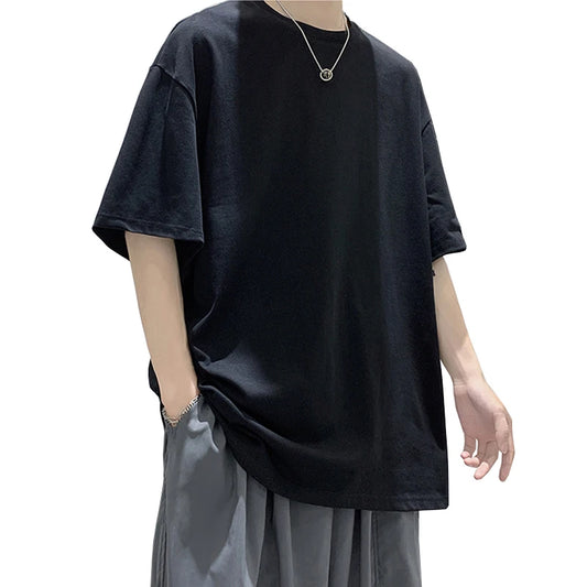 Men's Oversized Cotton T-Shirt – Loose Fit Streetwear