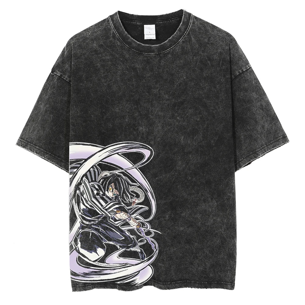 Demon Slayer Kamado Tanjirou Graphic Tee – Vintage Cotton T-Shirt